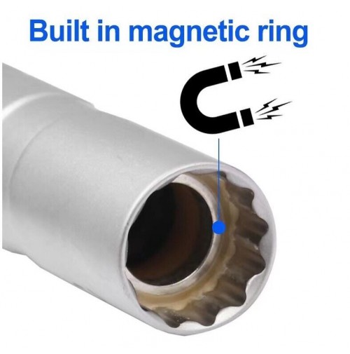 CHIAVE A BUSSOLA PER CANDELE CON SNODO DA 16 mm ATTACCO DA 3/8 LUNGHEZZA  310 mm