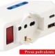 ADATTATORE SPINA 10A +PRESA POLIVALENTE INT. PROTEZ. DA SOVRACCARICO + 2 USB A+C