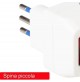 ADATTATORE SPINA 10A +PRESA POLIVALENTE INT. PROTEZ. DA SOVRACCARICO + 2 USB A+C