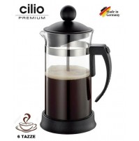 CAFFETTIERA TEIERA INFUSIERA A PISTONE STANTUFFO IN VETRO BOROSILICATO 800ml 6TZ