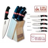 CEPPO IN LEGNO PORTA COLTELLI 5 PEZZI  LINEA HO.RE.CA 