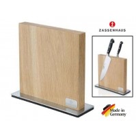 CEPPO MAGNETICO PORTA COLTELLI ESTERNO IN ACCIAIO INOX E QUERCIA 