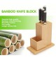 CEPPO SUPPORTO PORTA COLTELLI VUOTO (SENZA COLTELLI) IN LEGNO NATURALE DI BAMBOO