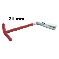 CHIAVE A T CON SNODO PER CANDELE MISURA 21 mm LUNGHEZZA 235 mm