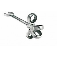 CHIAVE COMBINATA 19 mm A CRICCHETTO TESTA SNODABILE PIEGHEVOLE  CHROME VANADIUM 