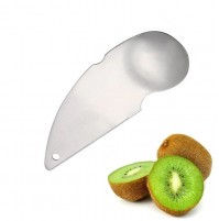 COLTELLO E CUCCHIAIO IN ACCIAO CROMATO PER TAGLIARE E SBUCCIARE I KIWI