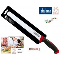 COLTELLO PANE LAMA  SEGA ACCIAIO INOX CM 33 LINEA HO.RE.CA.+ SPESS.2.0mm DE LUCA