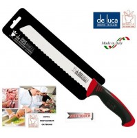 COLTELLO PANE LAMA SEGA IN ACCIAIO INOX CM 24 LINEA HO.RE.CA+ SPESS.2 mm DE LUCA