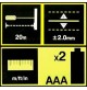 DISTANZIOMETRO MISURATORE LASER COMPATTO FINO A 20 METRI A BATTERIE 