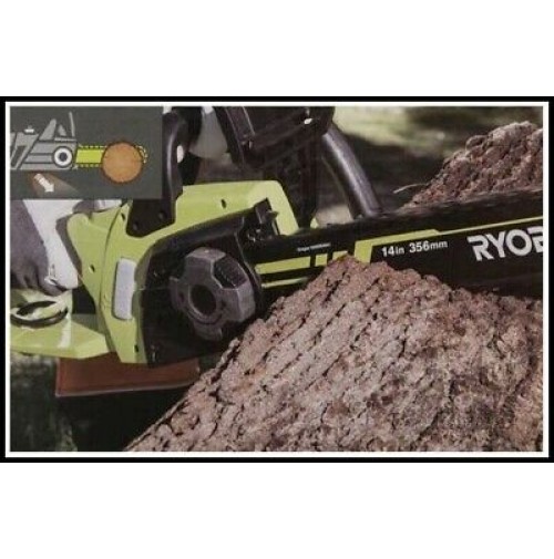 Elettrosega ryobi 1900w con barra 35cm e catena oregon rcs1935b