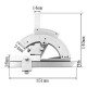 GONIOMETRO ANALOGICO AD ANGOLO SQUADRA 0 - 320° IN ACCIAIO CON CUSTODIA PLASTICA