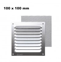 GRIGLIA DI VENTILAZIONE AREAZIONE DA ESTERNO IN ALLUMINIO QUADRATA CM 10 X 10