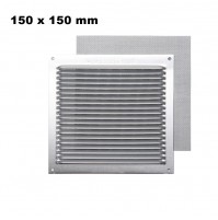 GRIGLIA DI VENTILAZIONE AREAZIONE DA ESTERNO IN ALLUMINIO QUADRATA CM 15 X 15