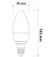 KIT 10 LAMPADINE OLIVA A LED PASSO E14 - 2700K (LUCE CALDA) 11W ( SVILUPPO 55W)