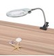 LENTE INGRANDIMENTO DA TAVOLO CON LUCE A  2 LED FISSAGGIO A MORSETTO