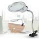 LENTE INGRANDIMENTO DA TAVOLO CON LUCE A  2 LED FISSAGGIO A MORSETTO