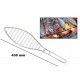 MINI GRIGLIA GRATICOLA BISTECCHIERA CROMATA PER PESCE 430 X 90 mm PER BARBECUE