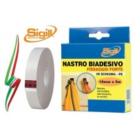 NASTRO BIADESIVO IN SCHIUMA POLIURETANICA FISSAGGIO FORTE 19 mm X 5 mt 