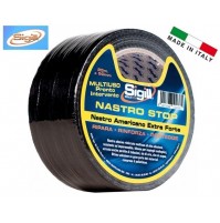 NASTRO STOP NASTRO AMERICANO  NERO 25mt X 50mm  