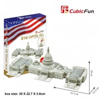 PUZZLE 3D RIPRODUZIONE DI CAPITOL HILL U.S.A 132 PEZZI CM 52,5X23Xh20 (NO COLLA)