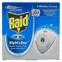 RICARICA PER DIFFUSORE ANTI ZANZARE TIGRE RAID NIGHT & DAY 10 GIORNI X 24 ORE