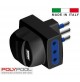 RIDUTTORE ADATTATORE SPINA 10A DOPPIA PRESA 10A + USB 