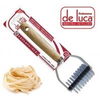 ROTELLA TAGLIA FETTUCCINE E SMINUZZA AROMI IN ACCIAIO INOX MANICO LEGNO 