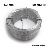 ROTOLO DI FILO DI FERRO ZINCATO 1.3 mm X 50 METRI 510 gr