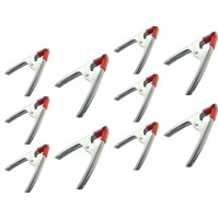 SET 10 MORSETTO PINZA A MOLLA 160 mm X FISSARE BLOCCARE IN ACCIAIO PUNTE PLASTIF