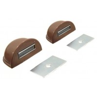 SET 2 GANCI CUNEO ADESIVI FERMA BLOCCA PORTA FINESTRE CON FISSAGGIO MAGNETICO