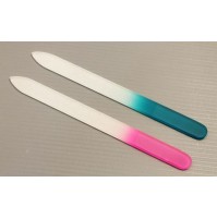 SET 2 LIME LIMA PER UNGHIE IN VETRO COLORATO STERILIZZATE 140 mm