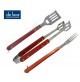 SET 3 PEZZI ACCESSORI X BARBECUE FORCHETTONE PINZA E PALETTA CM 40 