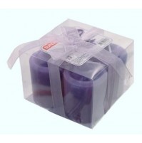 SET 4 CANDELE PROFUMATE ALLA LAVANDA IN CONFEZIONE REGALO MIS. 40 X 60 mm