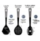 SET 5 UTENSILI DA CUCINA CON SUPPORTO IN NYLON ALIMENTARE RES. ALLA TEMPERATURA