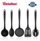 SET 5 UTENSILI DA CUCINA IN NYLON RESISTETE ALLE ALTE TEMPERATURE 