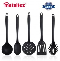 SET 5 UTENSILI DA CUCINA IN NYLON RESISTETE ALLE ALTE TEMPERATURE 