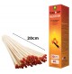 SET 50 FIAMMIFERI LUNGHI 200 mm IN LEGNO PER CAMINO BARBECUE STUFE...