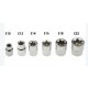 SET 6 BUSSOLE TORX FEMMINA E10 - E22 ATTACCO DA 1/2 IN ACCIAIO CHROME VANADIUM