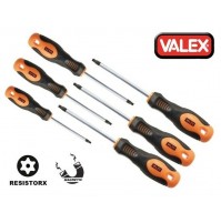 SET 6 CACCIAVITI TORX CON FORO PUNTA MAGNETICA ACCIAIO CHROME VANADIUM 