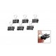 SET 6 PZ BINDER CLIPS GRAFFETTE MOLLETTE DA 51 mm  RACCOGLI DOCUMENTI