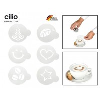 SET 6 SAGOME PER DECORARE CAPPUCCINO/MUFFIN 