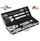 SET DI ATTREZZI ACCESSORI X BARBECUE 8 PZ IN ACCIAIO INOX 