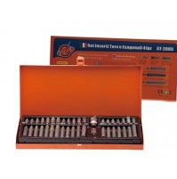 SET DI CHIAVI INSERTI 40 PEZZI  TORX , ESAGONALI E MILLE RIGHE X BULLONI SPANATI