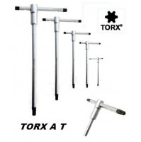 SET DI CHIAVI TORX A T 5 PEZZI CON ASTA SCORREVOLE - AGGANCIO MULTIPLO - T20-T45