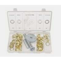 SET DI OCCHIELLI DA 14 mm CON APPLICATORE 103 PEZZI PER TELONI CINGHI CUOIO