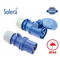 SET SPINA + PRESA MOBILE CEE 3 POLI AD USO INDUSTRIALE MONOFASE 16A 2P+T 