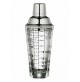 SHAKER IN ACCIAIO INOX E VETRO CON COLINO X BEVANDE E COCKTAIL 