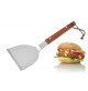 SPATOLA PALETTA PER HAMBURGER IN ACCIAIO INOX CON MANICO IN LEGNO 12x27 cm