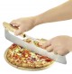 TAGLIA PIZZA A MEZZALUNA LAMA IN ACCIAIO INOX CM 35 E MANICO LEGNO 