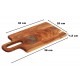 TAGLIERE RETTANGOLARE IN LEGNO D'ACACIA CON MANICO cm 38X20 